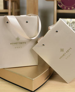 Wholesale Custom Logo Printed Paper <b>Gift</b> Bag with Luxury <b>Ribbon</b> Handle for Clothing Cosmetics Perfume Promotion - Product Image 2