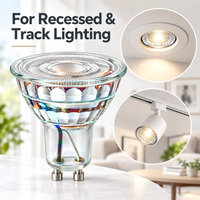 Ampoules LED GU10 5W en verre AC 230V 500-550LM, à intensité variable, sans scintillement, angle de faisceau de 60 degrés, 16 pièces SMD 2835