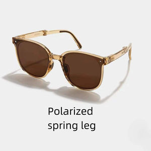 New Couple Folding Portable Polarized UV Protective Sunglasses Small <b>Frame</b> Hot Selling High Quality Sunglasses - Product Image 1