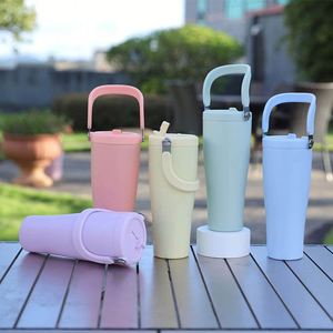 Vaso Térmico de Acero Inoxidable de 30 oz con Logotipo Personalizado, Doble Pared, Aislamiento Térmico de 6-12 Horas, Taza de Viaje para Exteriores con Pajita - Product Image 1