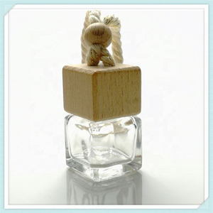 ขวดแก้วทรงสี่เหลี่ยมสำหรับน้ำหอมปรับอากาศ Aroma Therapie Bz039 พร้อมฝาไม้และเชือก ขนาด 10 มล. พิมพ์ลายสกรีนสำหรับใช้ในบ้าน - Product Image 1