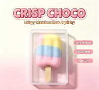 Jouet Sucette Glacée Croustillante et Moelleuse, Faux Chocolat Croustillant, Lot de Sucettes Glacées Colorées, Son Doux, à Presser, Sensoriel, Anti-Stress, Cadeau