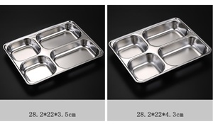 Nhà Máy Trực Tiếp Thép Không Gỉ SUS304/201 Thực Phẩm Phục Vụ Đệm Tấm Khay Bệnh Viện T 4 LƯỚI 5 Lưới - Product Image 2