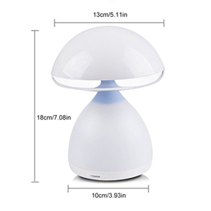 Dimmable Mushroom Lamp Glass Mushroom Bedside <b>Table</b> Lamp <b>Small</b> Nightstand Desklamp Swirl Light for Home Decor Dining Living Lamp - Product Image 6