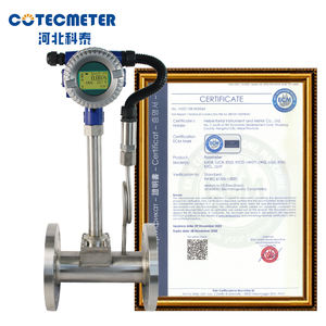 OEM tùy chỉnh lưu lượng dầu lỏng mét cho hơi khí Đo lường Thép không gỉ tích hợp Vortex lưu lượng kế LCD cho hơi khí không khí - Product Image 3