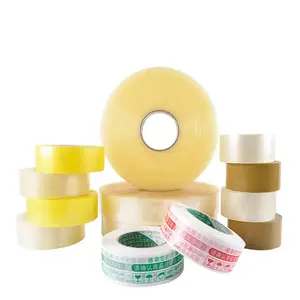 Factory direct sale bopp packing tape printed or transparent color opp tape jumbo roll stickly adhesive tape