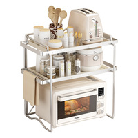 Organisateur de cuisine Étagère détachable pour four à micro-ondes Étagère de cuisine Organisateur d'étagère blanc