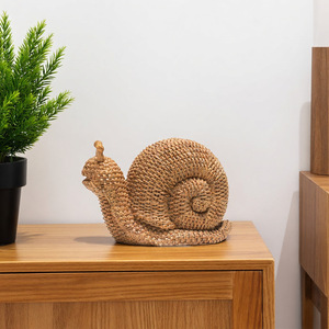 Nueva Figura Decorativa de Resina con Forma de <span class=keywords><strong>Caracol</strong></span> y Diseño de Mimbre para Mueble de <span class=keywords><strong>TV</strong></span>, Decoración de Sala de Estar o Recibidor - Product Image 2