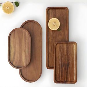 Custom Logo Solid Wooden Tray <b>Rustic</b> <b>Wood</b> Serving Trays Dinner Board Food Fruit Bread Decorative Plates <b>Wood</b> Trays - Product Image 2