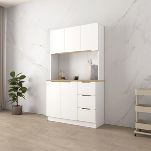 Đầy đủ melamine phong cách mới thiết kế hiện đại chất lượng hàng đầu bảng tủ bếp 5 cửa + 3 ngăn kéo - Product Image 1