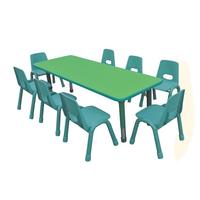 Meubles rectangulaires pour garderies en HPL meubles de salle de classe pour la maternelle table et chaise pour enfants en plastique