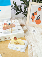 Boîte d'emballage blister transparente jetable pour gâteau mousse, design triangulaire épaissi, fourchette pour nouilles, gelées, desserts