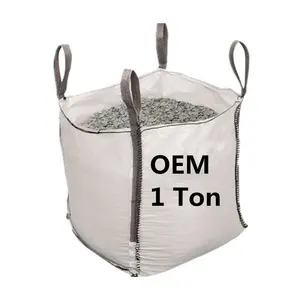EGP OEM FIBC tas besar jumbo 1 ton datar atas cerat bawah 1m3 tas anyaman pp massal desain kantung super u-panel