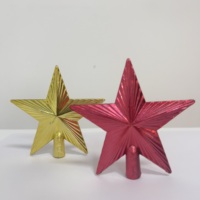 Prix de gros direct usine rouge jaune deux couleurs mélange arbre de Noël Top étoile décorations en matière plastique