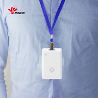 Balise de carte programmable RFID MWC01 étanche Bluetooth rechargeable avec capteurs de mouvement pour la gestion du personnel