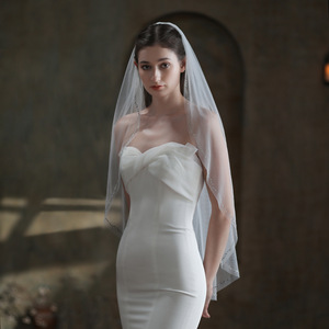 2312 V844 velo <span class=keywords><strong>de</strong></span> <span class=keywords><strong>novia</strong></span> único francés retro Super Hada nuevo blanco caliente boda suave gasa tocado - Product Image 2