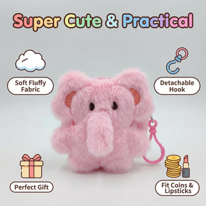 Venta al por mayor <span class=keywords><strong>de</strong></span> fábrica: Monederos <span class=keywords><strong>de</strong></span> peluche con forma <span class=keywords><strong>de</strong></span> <span class=keywords><strong>animales</strong></span>, bonitos colgantes redondos <span class=keywords><strong>de</strong></span> peluche para llavero y almacenamiento <span class=keywords><strong>de</strong></span> auriculares - Product Image 2