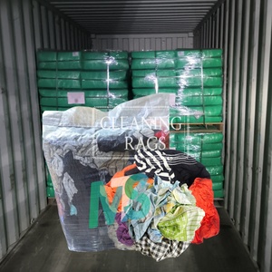 High Cotton Cutting Rag Lint-Free Recycled Mixed Colors Workshop Cleaning Rags Wiping Rags - Product Image 1