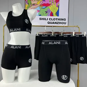 95% cotone personalizzato cintura jacquard ricamo Logo personalizzato coppia intimo Plus Size intimo Boxer e slip da uomo corti