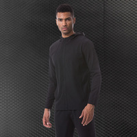 Veste de sport respirante à séchage rapide pour homme avec col montant et fermeture éclair, anti-UV, pour entraînement et fitness