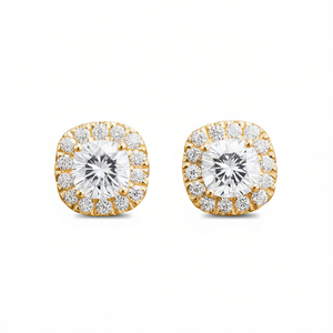 Orecchini di Diamanti E3545 in Oro Giallo, Taglio Brillante Rotondo, Colore G, Diamanti Naturali, Gioielli Classici da Donna per Uso Quotidiano - Product Image 1