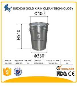 Récipient <span class=keywords><strong>alimentaire</strong></span> en forme de seau de <span class=keywords><strong>60</strong></span> <span class=keywords><strong>litres</strong></span>, seau scellé circulaire en acier inoxydable de qualité <span class=keywords><strong>alimentaire</strong></span> avec couvercle - Product Image 4