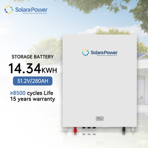 Batterie de stockage d'énergie Solara Power 48V 280Ah LiFePO4 14,34 kWh avec communication CAN, montage mural, batteries en gros - Product Image 3