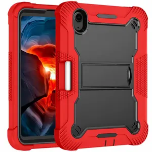 Funda de tableta de alta resistencia para iPad Mini 6, a prueba de golpes, resistente, híbrida, de plástico duro, con soporte, para niños