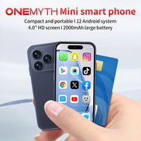 Mini Teléfono Inteligente A18 Pro de 4.0 Pulgadas con Sistema Android 12, Batería de 2000 mAh, 4G, Doble SIM, Teléfono Móvil Compacto y Ligero para Viajes