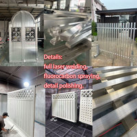 Puerta de Jardín Eléctrica de Aluminio con Control Remoto, Sistema de Acceso, Resistente a la Oxidación y a la Intemperie, Tamaño Personalizado, Uso en Exteriores