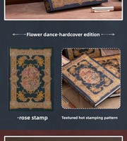 Carnet d'exercices classique vintage Flower Dance, couverture rigide, autres matériaux de couverture, extra épais, pour examens scolaires, papeterie étudiante, cadeau de luxe