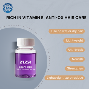 Sérum Capillaire Naturel Bio à l'Huile de Pépins de Raisin, Végétalien, Réparateur, au Gingembre, Acide Hyaluronique, Menthe Poivrée, Vitamines Capillaires Sans Rinçage, Kératine et Acides Aminés - Product Image 4