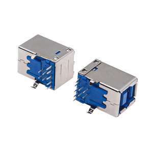 ขั้วต่อ USB 3.0 แบบ Type-B ตัวเมีย ทำจากทองเหลืองแท้ 90 องศา °   ดีไซน์มุมฉากพร้อมตัวเรือนสีน้ำเงินเพื่อการเชื่อมต่อเครื่องพิมพ์ที่เสถียร - Product Image 5