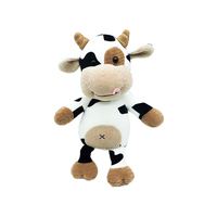 Peluche personnalisée en forme de vache, adorable animal en peluche noir et blanc avec logo brodé, cadeau personnalisé OEM ODM