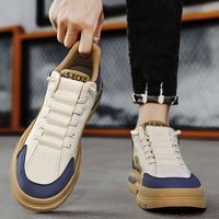 Chaussures de marche d'extérieur haut de gamme pour hommes en PU, décontractées, confortables, tendance, durables, en tissu épais, plates, pour l'été