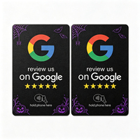 Carte NFC Spooky Halloween pour avis Google, en PVC RFID, pour fêtes costumées, bars et restaurants