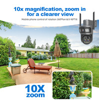 Caméra de sécurité extérieure 6mp à énergie solaire Vision nocturne Panoramique à 360 ° 4g Détection de mouvement Sim Wifi Stockage de carte Sd Plus Cloud