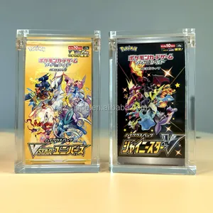 SHP Custom Clear Acryl High Glass Japanische Pokemon Booster Box Vitrine für glänzende V & Tag Team All Stars Booster Box