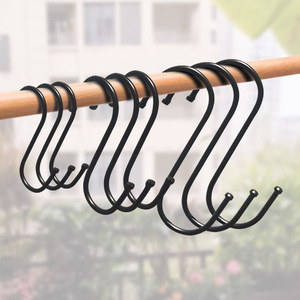 Black <b>hooks</b> for clothing stores, <b>S</b>-shaped metal <b>hooks</b>, storage <b>hooks</b>, clothes <b>hooks</b>, clothes hanger <b>hooks</b> - Product Image 4
