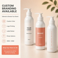 Bouteilles de 300 ml en PET avec bouchon personnalisé pour après-shampoing, gel douche, lotion corporelle, avec pompe pour lotion