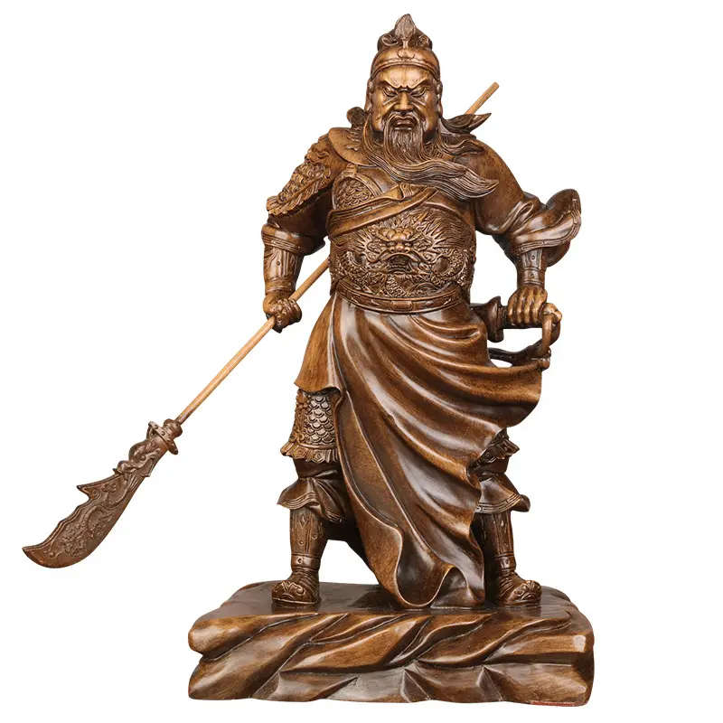 تمثال كبير الحجم من راتنج كوان غونج، تمثال بوذا من الراتنج المُصنّع باليد، تمثال بوذا من جوان يو تطور المهارات اليدوية