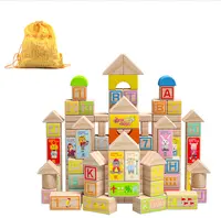 Деревянные строительные блоки, крупные частицы, цветные строительные блоки, Детская сборка, игрушка-пазл