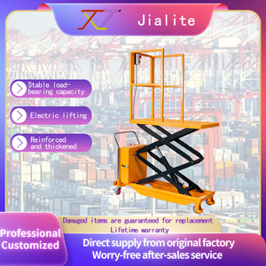 Jialite 2m מעלית שולחן שולחן עיצוב חדש נייד הרמת פלטפורמה ניידת מכונת הידראולי scissor נייד מערכת הידראולי מטען 500 ק "ג - Product Image 4
