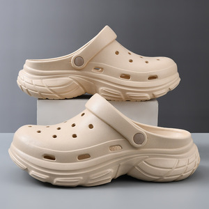Men's <b>Clogs</b> EVA Thick Sole Anti-Odor Non-Slip Outdoor Summer Beach Sandals Closed Toe Hollowed-Out Design - Product Image 2