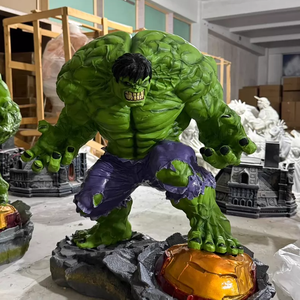 Figura de Personaje de Película en Resina, Estatua Pequeña de Fibra de Vidrio, Escultura de <span class=keywords><strong>Hulk</strong></span> Verde en Venta - Product Image 3