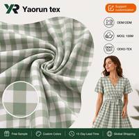 Tissu Popeline Imprimé Numérique à Motif Carreaux Verts – Écologique, Poids Moyen, pour Accessoires de Canapé, Chemises et Robes pour Filles, Sacs, Jouets