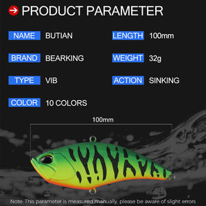 BEARKING <span class=keywords><strong>magasin</strong></span> officiel V07 100mm 32g gros leurre de pêche dur lame de pêche artificielle métal VIB leurre de pêche - Product Image 2
