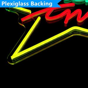 Disponibile: Insegna al Neon 'Buon Natale' a Forma di Stella, Decorazione Festiva <span class=keywords><strong>LED</strong></span> da Parete per Natale - Product Image 5