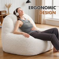 Fauteuils poufs pour adultes, canapé pouf géant, fauteuil paresseux moderne et confortable avec rembourrage inclus pour le salon