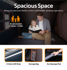 Boîte <span class=keywords><strong>de</strong></span> <span class=keywords><strong>toit</strong></span> rigide en alliage d'aluminium pour voiture, fabriquée en Chine, <span class=keywords><strong>avec</strong></span> interface USB, pour le camping, en vente - Product Image 5